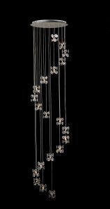 Nico 55cm Pendant 20 Light G4 Polished Chrome/Crystal