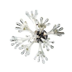 Love 45cm Ceiling/Wall Lamp 6 Light G4 Polished Chrome/White Glass, NOT LED/CFL Compatible