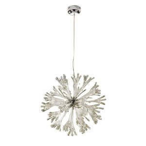Love 82cm Pendant Large 11 Light G4 Polished Chrome/White Glass, NOT LED/CFL Compatible Item Weight: 19kg