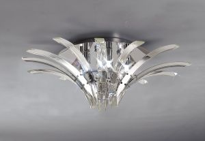 Sinclair 45cm Flush Ceiling 4 Light G9 Polished Chrome