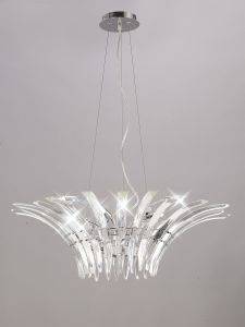 Sinclair 72cm Pendant 9 Light G9 Polished Chrome