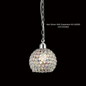 Kudo Ball Non-Electric SHADE ONLY Polished Chrome/Crystal