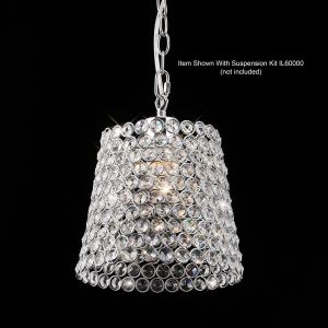 Kudo Crystal Lamp Non-Electric SHADE ONLY Polished Chrome/Crystal