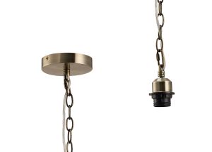 Kudo 12cm Electrical Suspension Kit 1 Light E27 Antique Brass (Maximum Load 5kg)