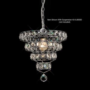 Kudo Crystal Ring Non-Electric SHADE ONLY Polished Chrome/Crystal