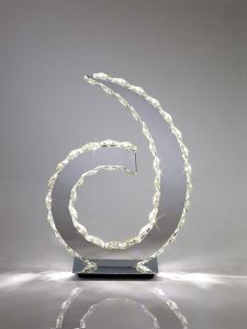 Galaxy Crystal Table Lamp D Shape Light 60 X 0.2W LED Polished Chrome 4000K