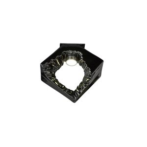 Salvio 16.5cm Ceramic Ceiling Square Sculpture 1 x 3W LED 4200K Chrome/Black, Cut Out: 60mm, 3yrs Warranty