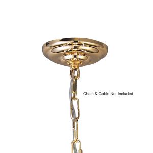 Ceiling Plate 13.5cm And Bracket French Gold. (Max Load Rating 15kg Depending On Suitable Fixing)