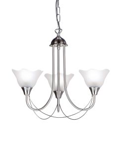Endon 295-3SC Satin Chrome Fitting Comes With Glass 3 Light In Chrome