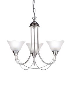Endon 295-3SC Satin Chrome Fitting Comes With Glass 3 Light