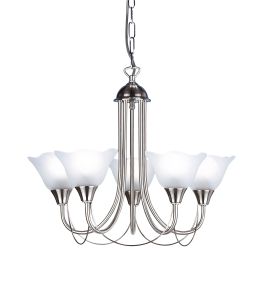 Endon 295-5SC Satin Chrome Fitting Comes With Glass 5 Light