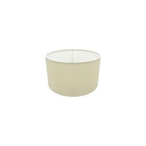 Sigma Round Cylinder, 300 x 170mm Faux Silk Fabric Shade, Ivory Pearl/White Laminate