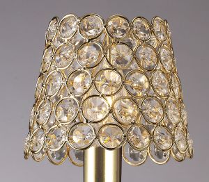 Clip On Crystal Ring Shade French Gold