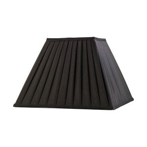 Leela Square Pleated Fabric Shade Black 175/350mm x 250mm