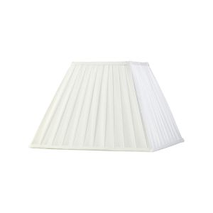 Leela Square Pleated Fabric Shade White 175/350mm x 250mm