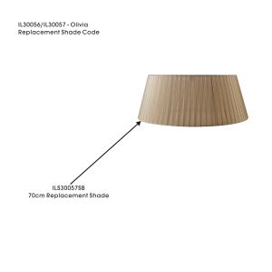 Olivia Organza Pendant Shade Soft Bronze For IL30056/57, 700mmx300mm