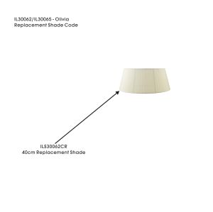 Olivia Organza Table Lamp Shade Cmozarella For IL30062/65, 330/400mmx180mm