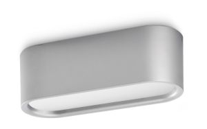 Mentalis Ceiling Lamp, 1 Light 2G7 Grey Aluminium/Glass