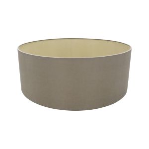 Sigma Round Cylinder, 600 x 220mm Dual Faux Silk Fabric Shade, Taupe/Gino Gold