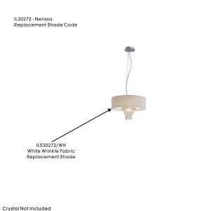 Nerissa White Wrinkle Fabric Shade For IL30272, 400mmx130mm