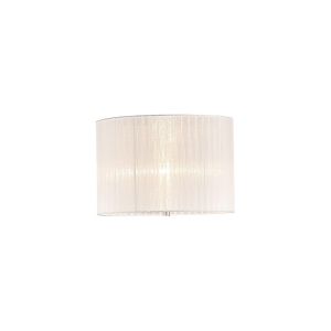 Florence Round Organza Shade White 380mm x 260mm, Suitable For Floor Lamp