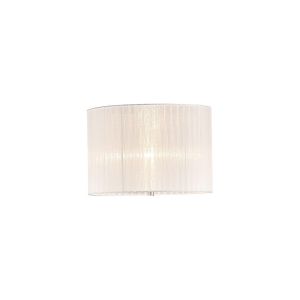 Florence Round Organza Shade White 380mm x 260mm, Suitable For Floor Lamp