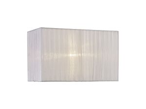 Florence Rectangle Organza Shade, 400x210x260mm,  White, For Floor Lamp
