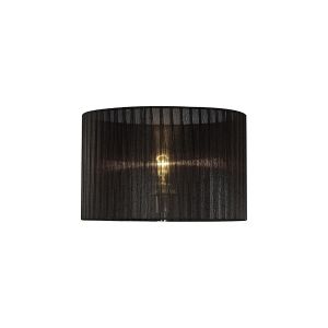 Florence Round Organza Shade Black 360mm x 230mm, Suitable For Table Lamp