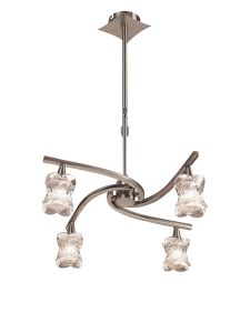 Rosa 48cm Del Desierto Telescopic Pendant Convertible To Semi Flush 4 Light G9, Satin Nickel