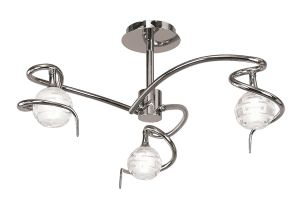 Dali 56cm Semi Flush 3 Light G9, Polished Chrome