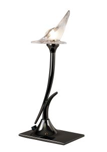 Flavia Table Lamp 1 Light G9, Black Chrome