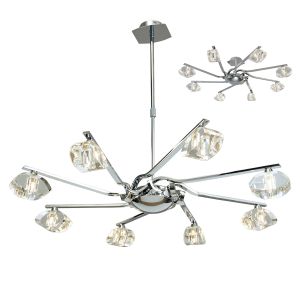 Alfa 80cm Pendant 8 Light G9, Polished Chrome