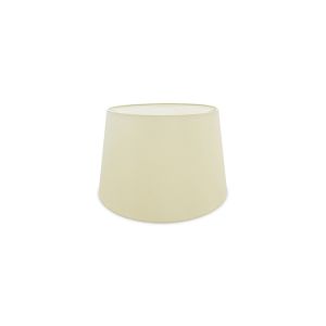 Sutton Dual Mount Round Empire, 280/350 x 220mm Faux Silk Fabric Shade, Ivory Pearl/White Laminate