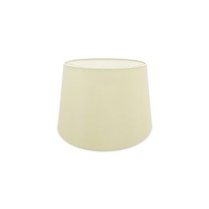 Sutton Dual Mount Round Empire, 320/400 x 260mm Faux Silk Fabric Shade, Ivory Pearl/White Laminate