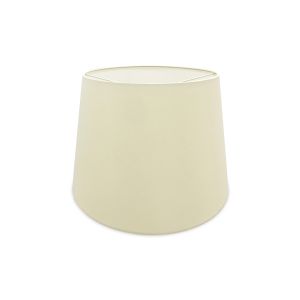 Sutton Dual Mount Round Empire, 350/450 x 280mm Faux Silk Fabric Shade, Ivory Pearl/White Laminate