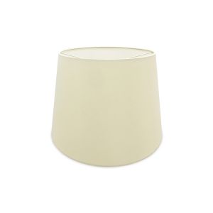 Sutton Dual Mount Round Empire, 350/450 x 280mm Faux Silk Fabric Shade, Ivory Pearl/White Laminate