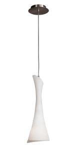 Zack 17cm Pendant 1 Light E27, Satin Nickel