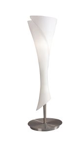 Zack Table Lamp 1 Light E14, Satin Nickel