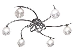 Fragma 69cm Ceiling 6 Light G9, Polished Chrome