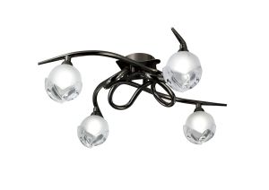 Fragma Ceiling 4 Light G9, Black Chrome