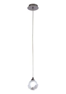 Fragma Pendant 1 Light G9, Polished Chrome