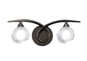 Fragma Wall Lamp Switched 2 Light G9, Black Chrome
