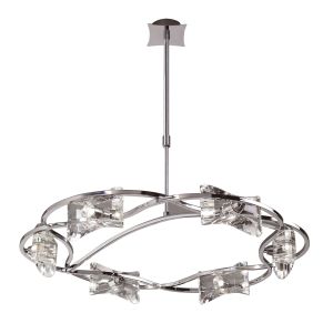 Kromo 68cm Telescopic 6 Light G9 Round, Polished Chrome