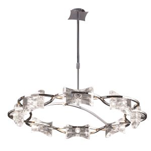 Kromo 73cm Telescopic 8 Light G9 Round, Polished Chrome