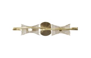 Kromo Wall Lamp Switched 2 Light G9, Antique Brass