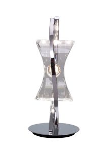 Kromo Table Lamp 1 Light G9 Looped Frame, Polished Chrome