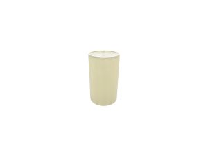 Serena Round Cylinder, 120 x 200mm Faux Silk Fabric Shade, Ivory Pearl/White Laminate