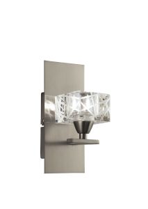 Zen Wall Lamp Switched 1 Light G9, Satin Nickel