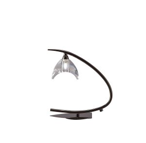Eclipse Table Lamp 1 Light G9 Small, Black Chrome