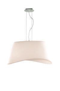 Cool Pendant 2 Light E27 Oval Outdoor IP44, Matt White/Opal White